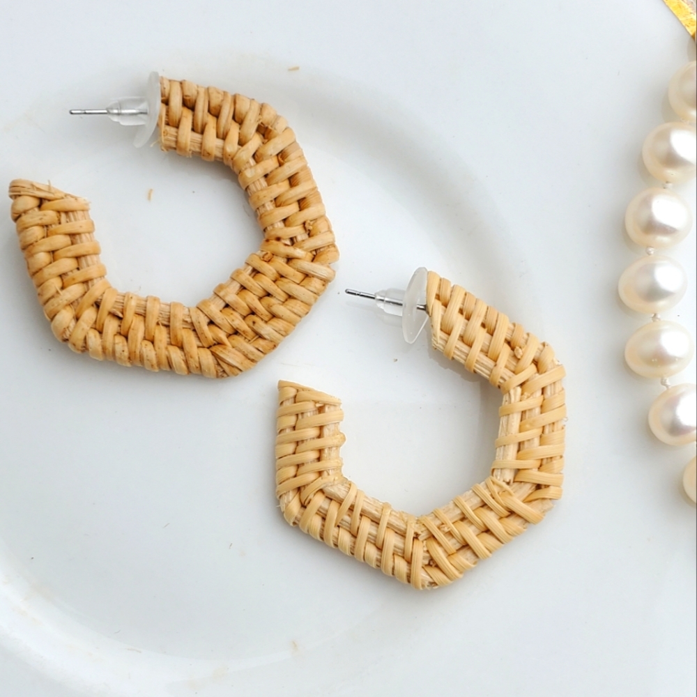 💫5/$25 Boho Rattan Earrings